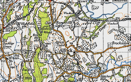 Old map of Alfrick in 1947