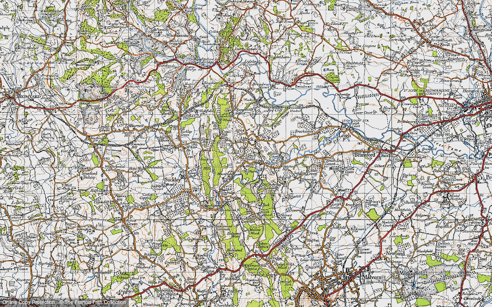 Old Map of Alfrick Pound, 1947 in 1947