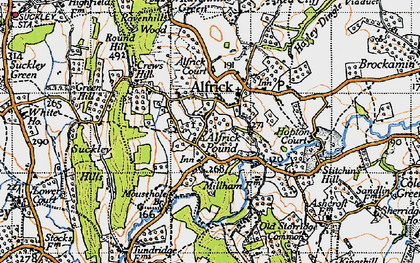 Old map of Alfrick Pound in 1947