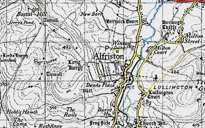 Old map of Alfriston in 1940