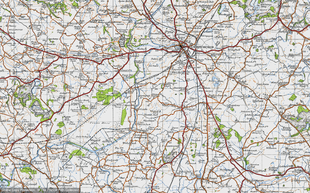 Old Map of Alkington, 1947 in 1947