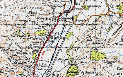 Old map of All Stretton in 1947