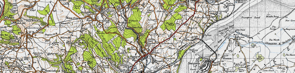 Old map of Allaston in 1946