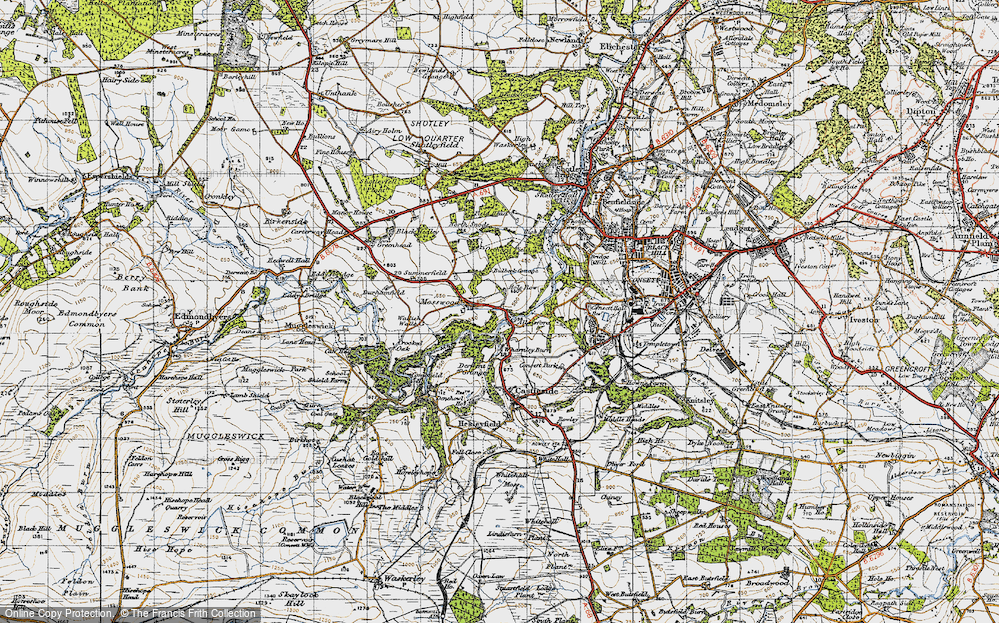 Old Map of Allensford, 1947 in 1947
