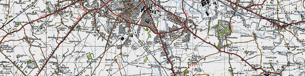 Old map of Allenton in 1946