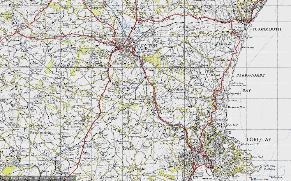 Old Map of Aller, 1946 in 1946