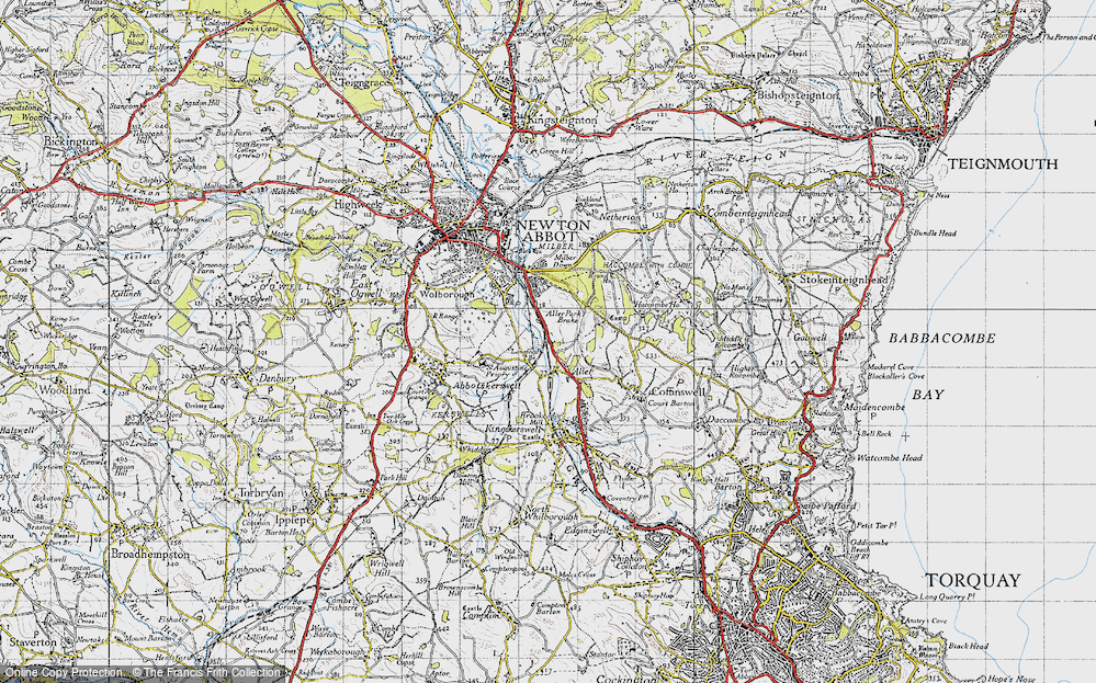 Old Map of Aller Park, 1946 in 1946