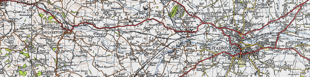 Old map of Allerford in 1946