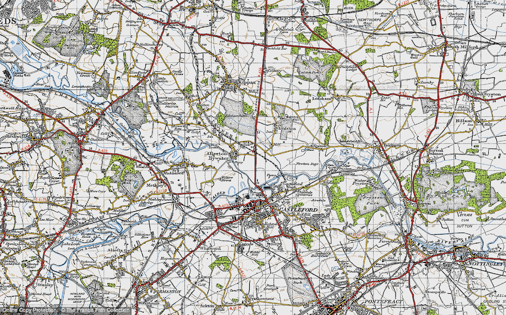Old Map of Allerton Bywater, 1947 in 1947