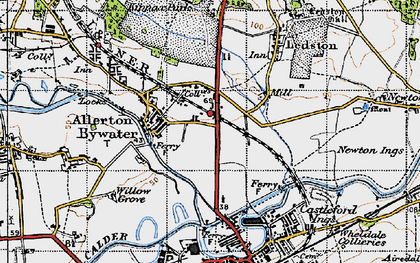 Old map of Allerton Bywater in 1947