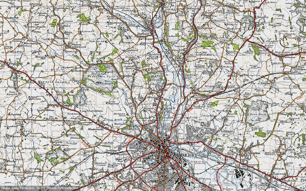 Old Map of Allestree, 1946 in 1946