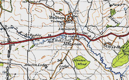 Old map of Allexton in 1946