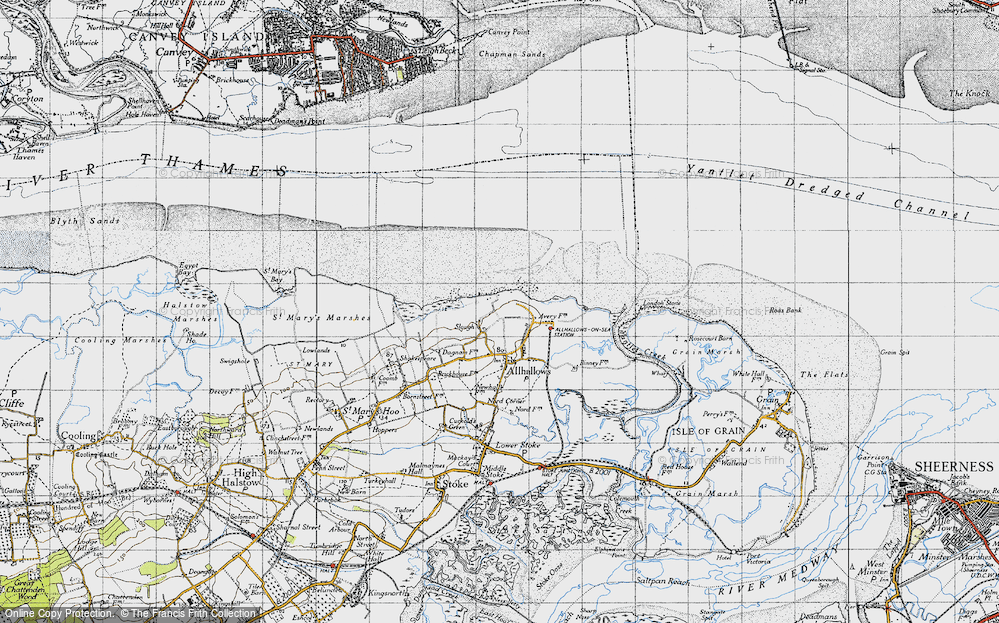 Old Map of Allhallows-on-Sea, 1946 in 1946