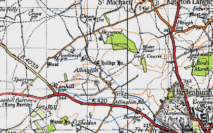Old map of Bolehyde Manor in 1946