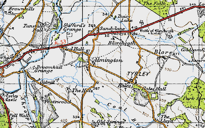 Old map of Peatswood in 1946