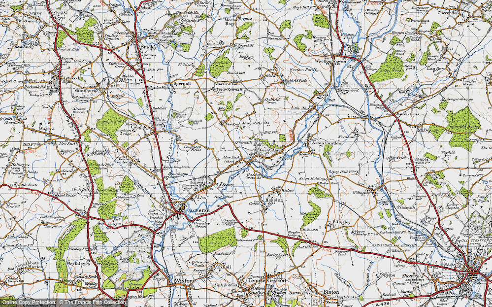 Old Map of Alne End, 1947 in 1947