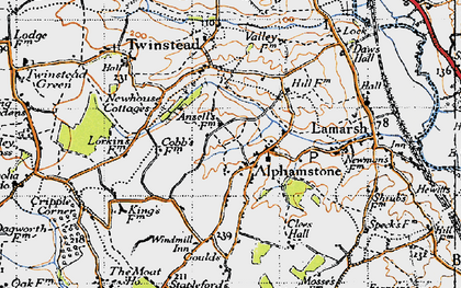 Old map of Alphamstone in 1946