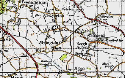 Old map of Alpington in 1946