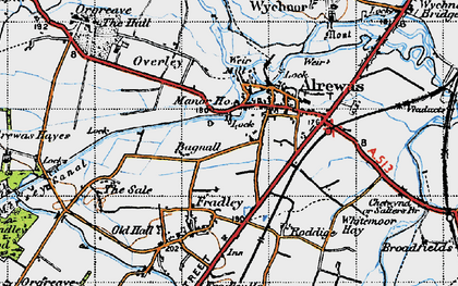 Old map of Alrewas in 1946