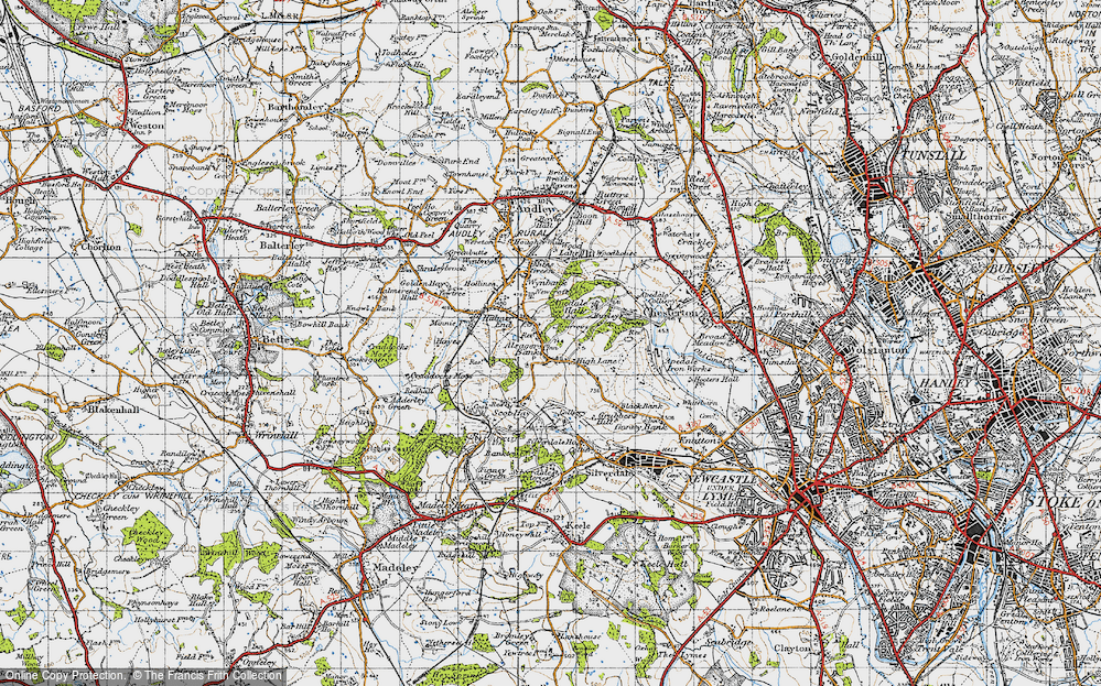 Old Map of Alsagers Bank, 1946 in 1946
