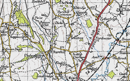Old map of Alston in 1945