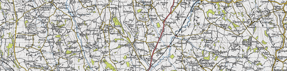 Old map of Alston in 1945