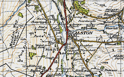 Old map of Bridge End Ho in 1947