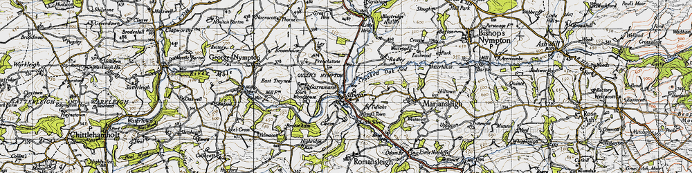 Old map of Alswear in 1946
