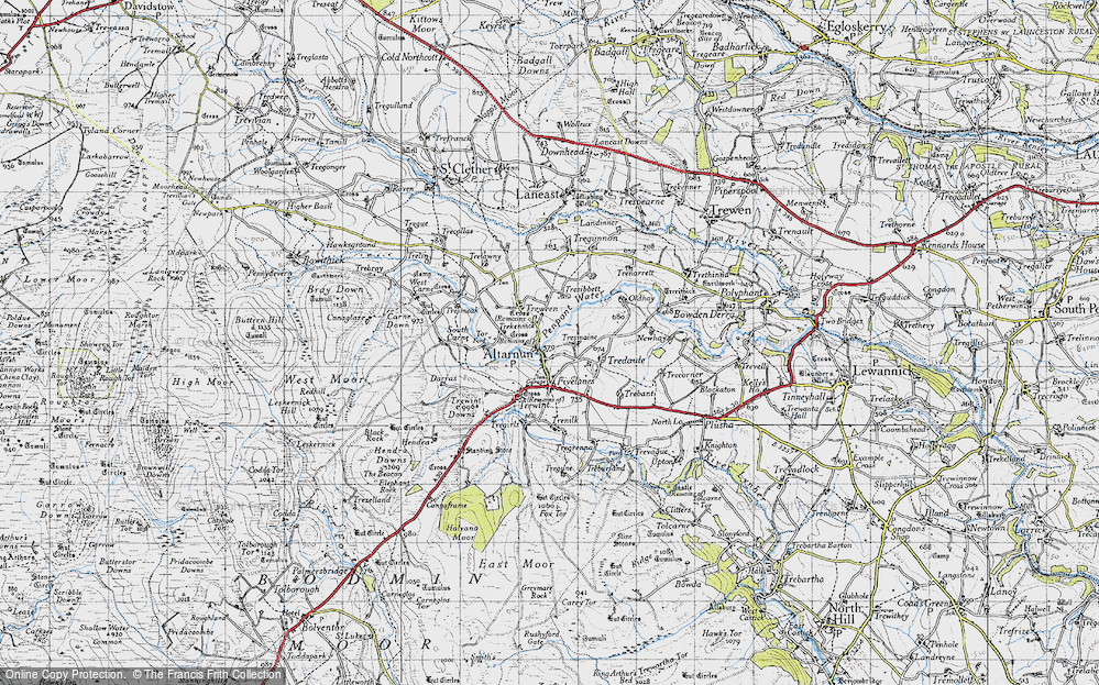 Old Map of Altarnun, 1946 in 1946