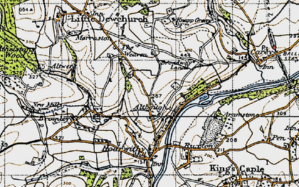 Old map of Altbough in 1947