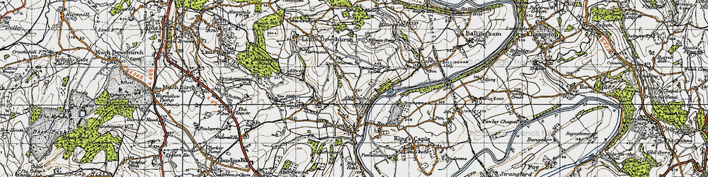 Old map of Altbough in 1947
