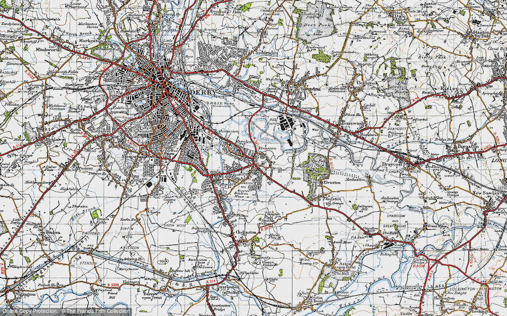 Old Map of Alvaston, 1946 in 1946