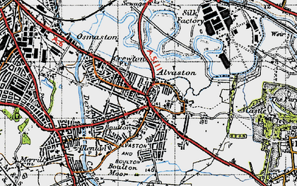 Old map of Alvaston in 1946