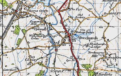 Old map of Alvechurch in 1947