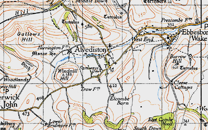 Old map of Alvediston in 1940