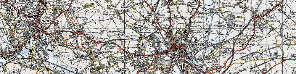 Old map of Alverthorpe in 1947