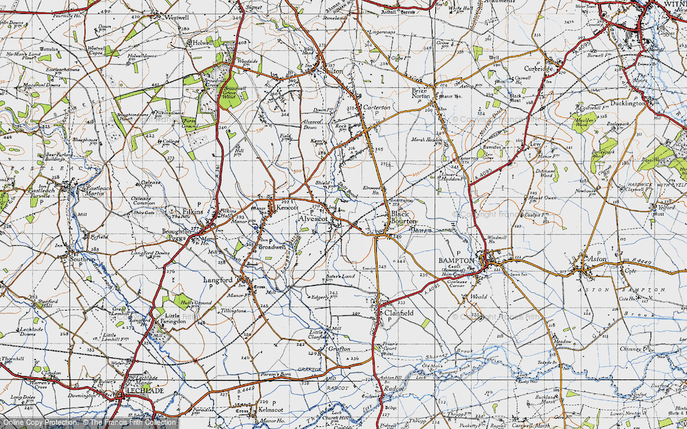 Old Map of Alvescot, 1947 in 1947