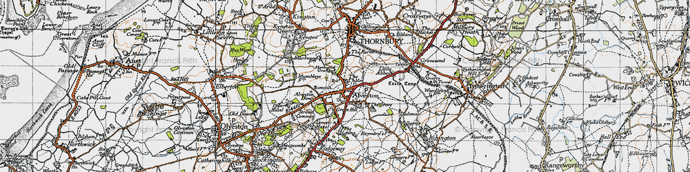 Old map of Alveston in 1946