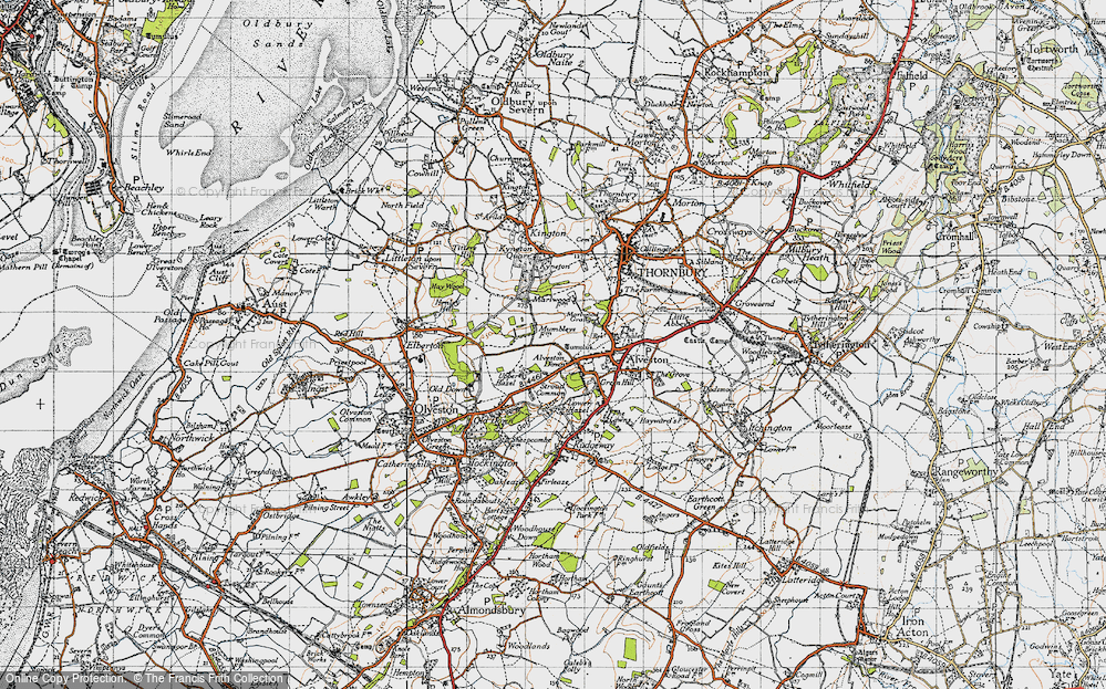 Old Map of Alveston Down, 1946 in 1946