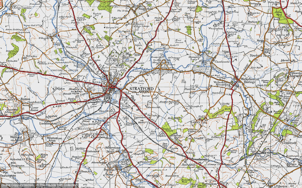 Old Map of Alveston Hill, 1947 in 1947