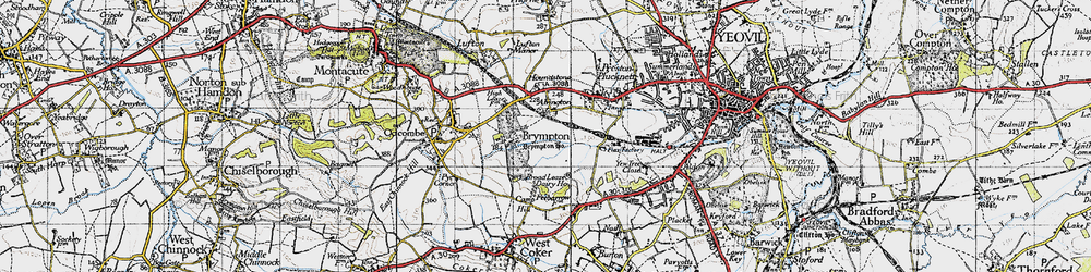 Old map of Alvington in 1945