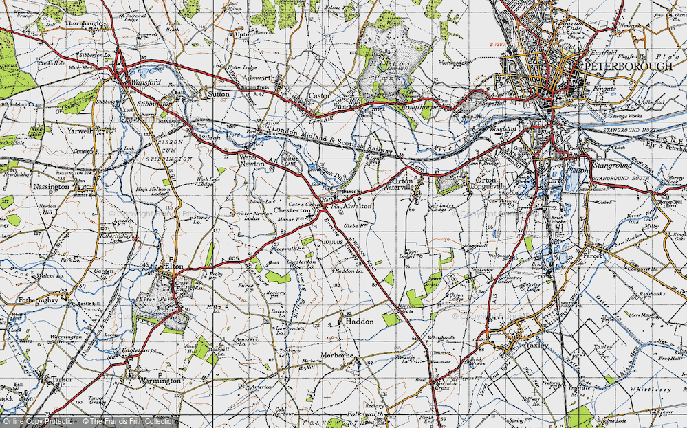 Old Map of Alwalton, 1946 in 1946