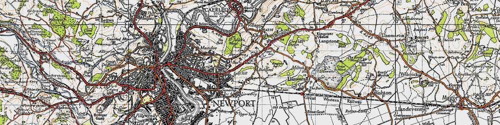 Old map of Alway in 1946