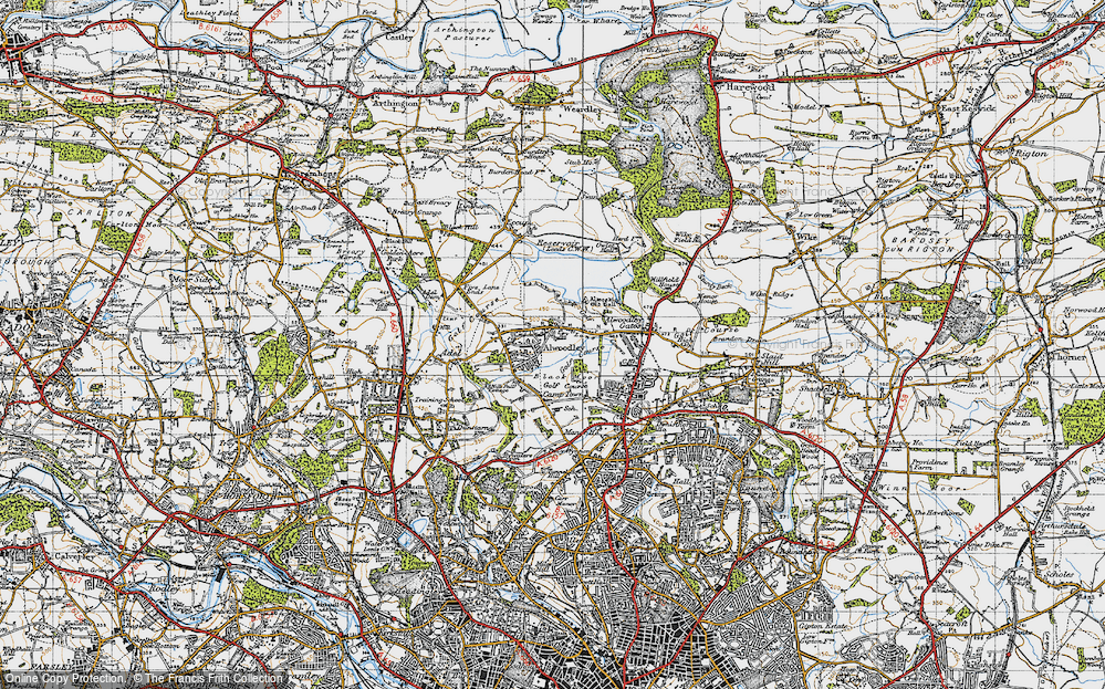 Old Map of Alwoodley Park, 1947 in 1947