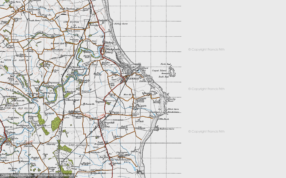Old Map of Amble, 1947 in 1947