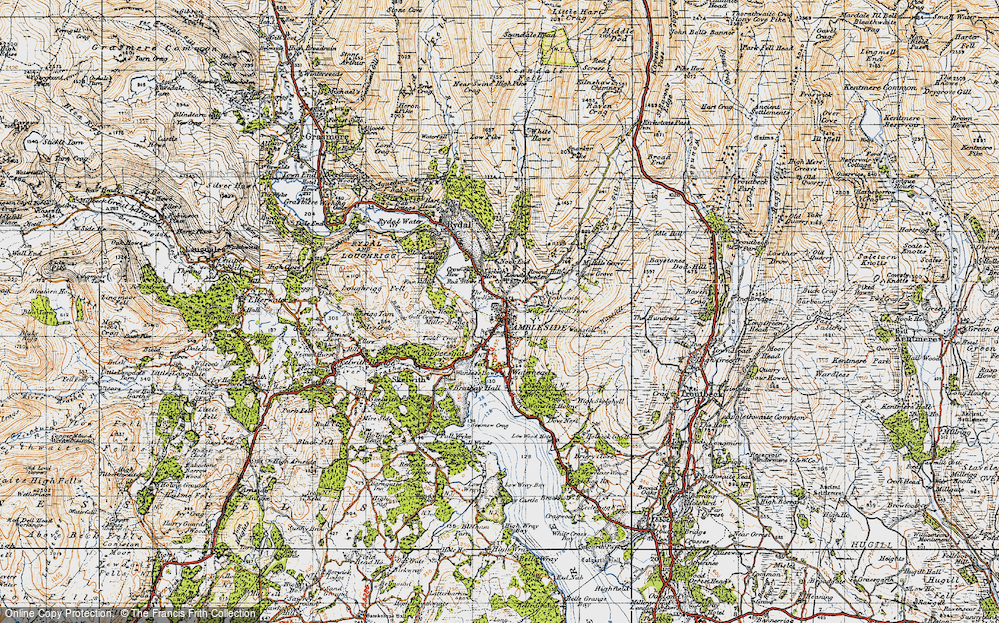 Old Map of Ambleside, 1947 in 1947