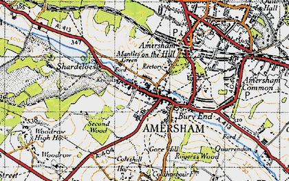 Old map of Amersham Old Town in 1946