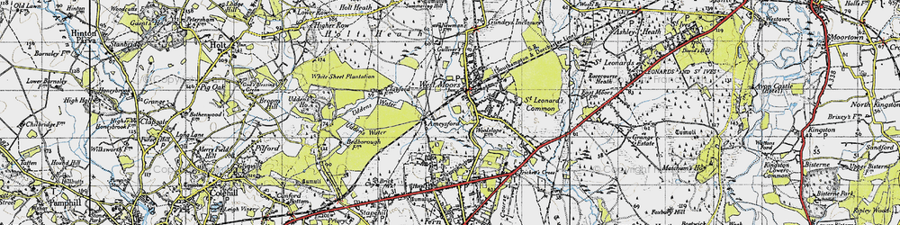Old map of Ameysford in 1940