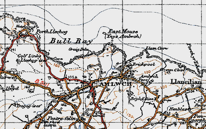 Old map of Amlwch in 1947