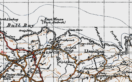 Old map of Amlwch Port in 1947